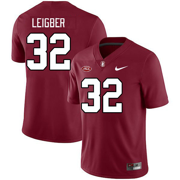 Men #32 Mitch Leigber Stanford Cardinal 2024 ACC Conference College Football Jerseys Stitched-Cardin